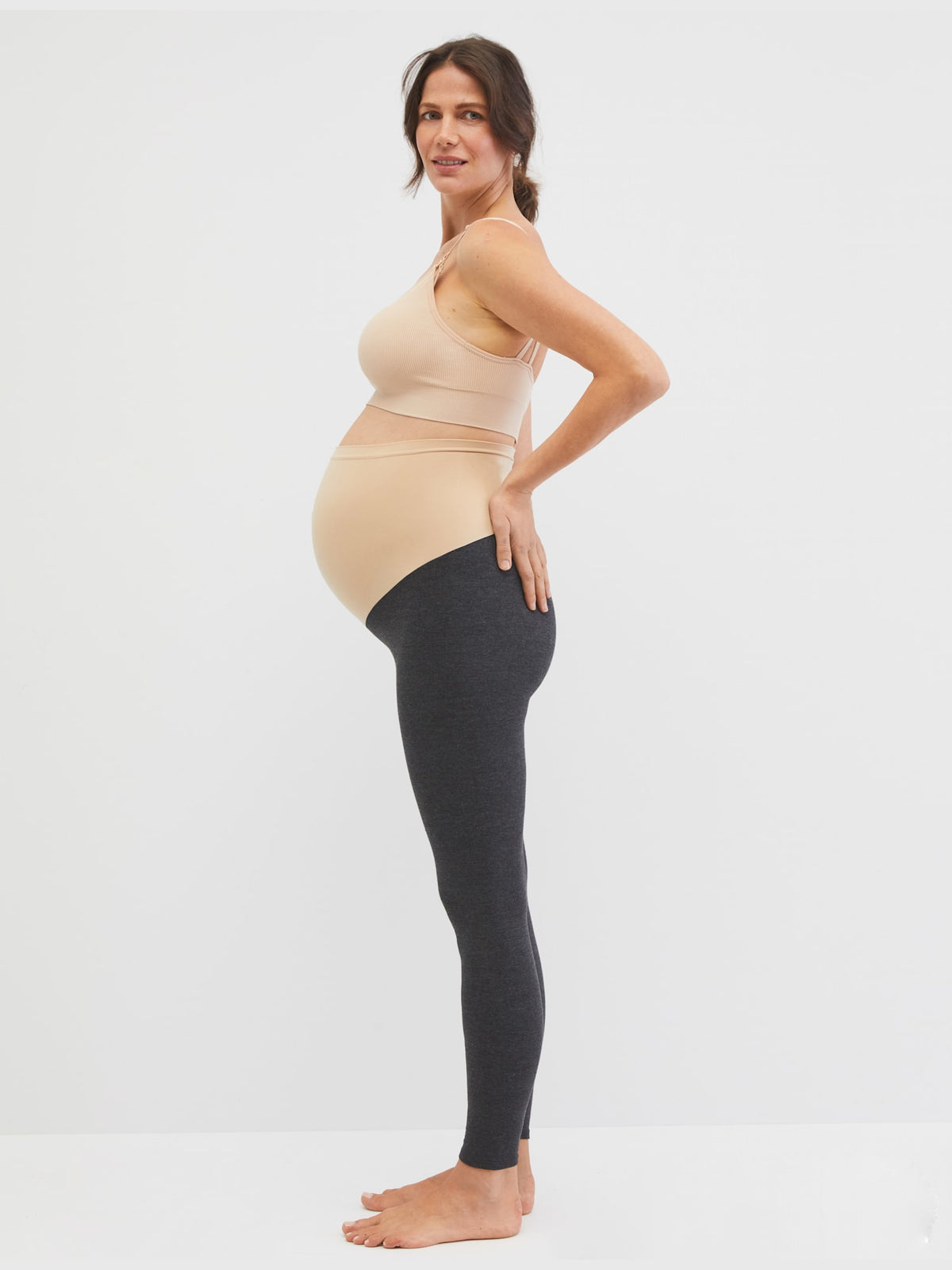 Motherhood Maternity Women's Essential Stretch Leggings Gray Size Small