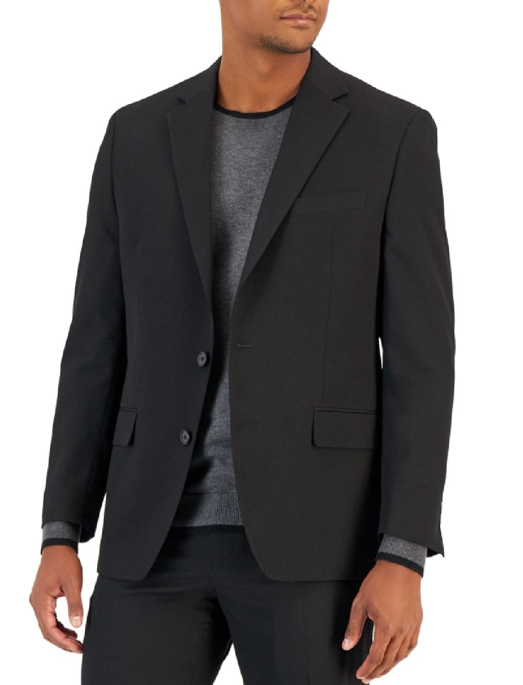Van Heusen Men's Flex Plain Slim Fit Suits Black Size 36
