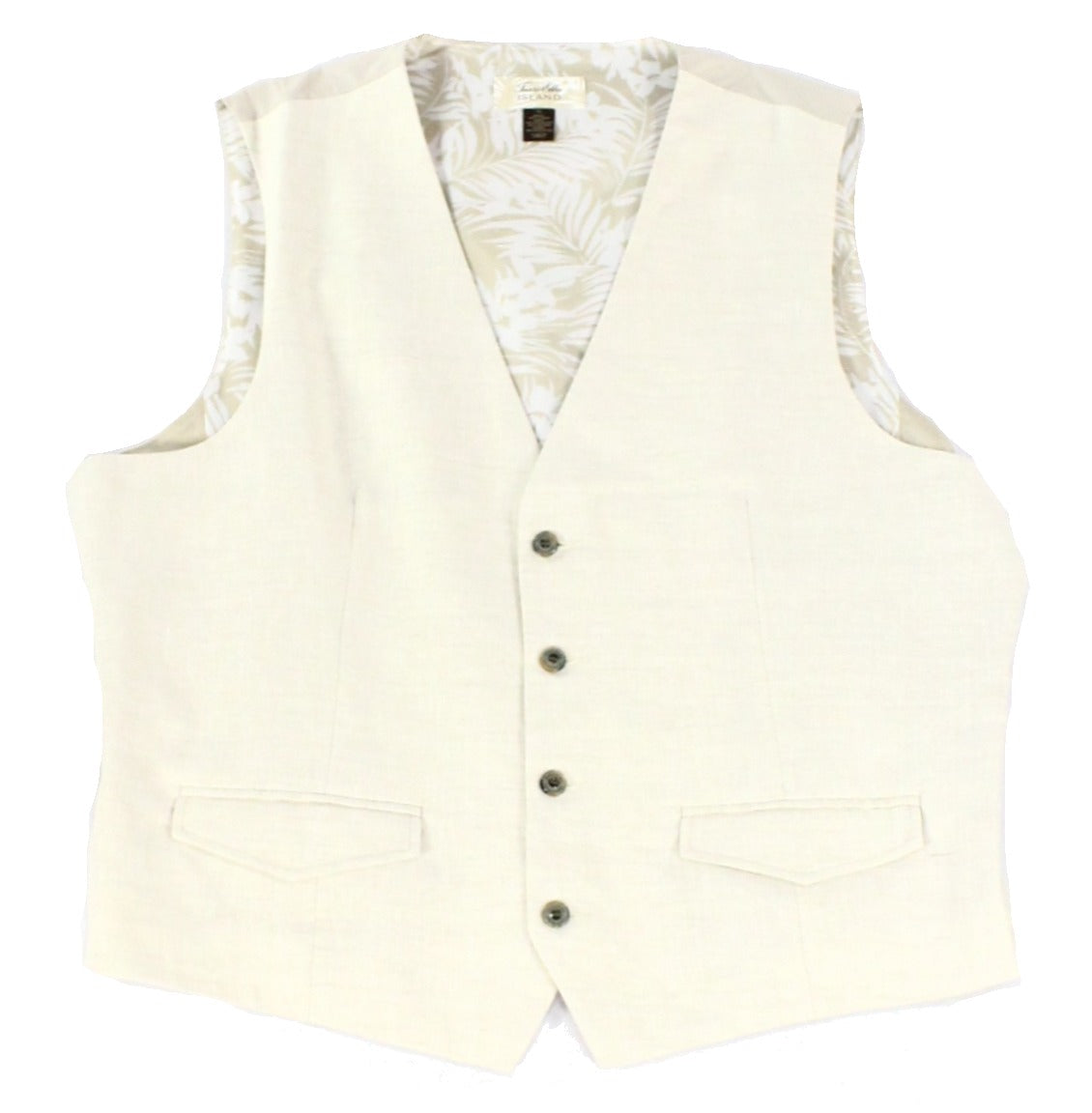 Tasso Elba Men's Textured Vest Brown Size Large