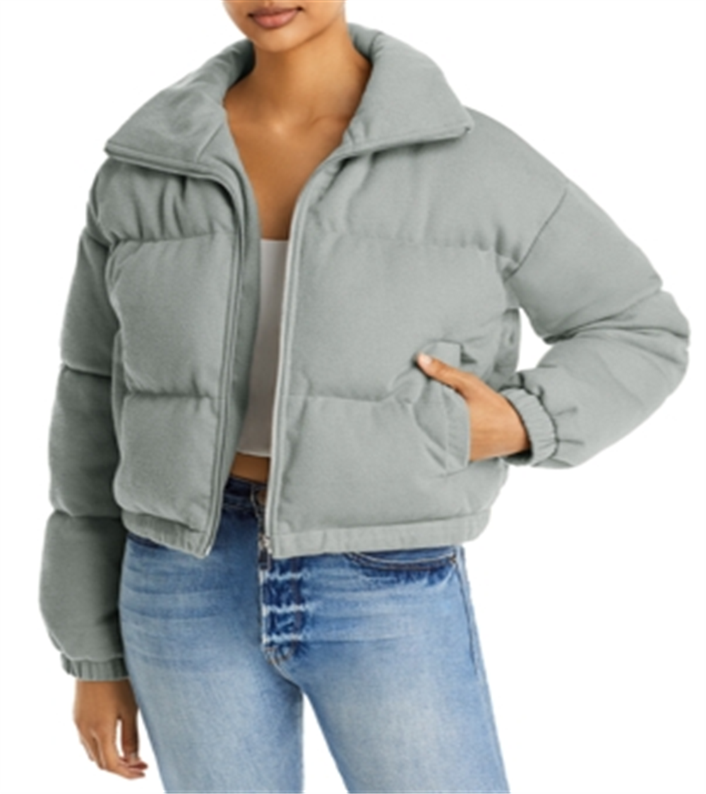Bagatelle.Nyc Women's Puffer Jacket Gray Size Medium