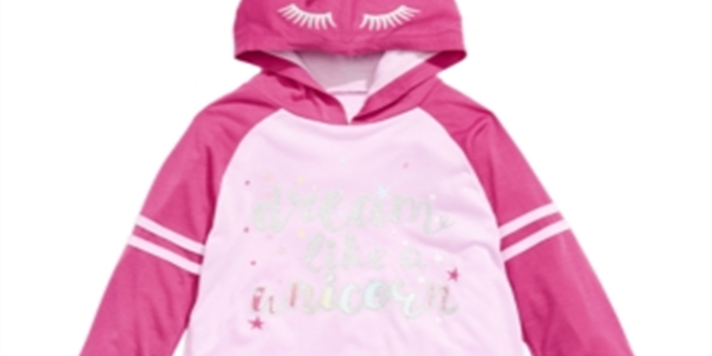 Max & Olivia Girl's Hooded Unicorn Nightgown Pink Size S (6/6X)