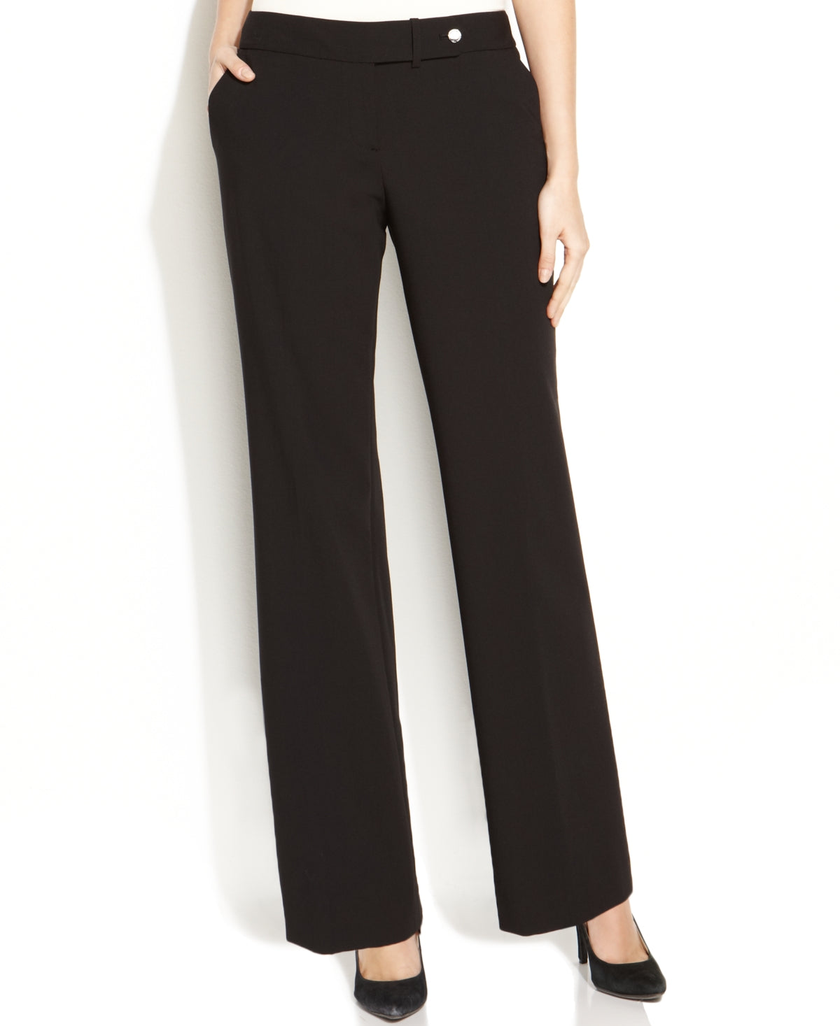 Calvin Klein Women's Modern Fit Pants Black Size 14