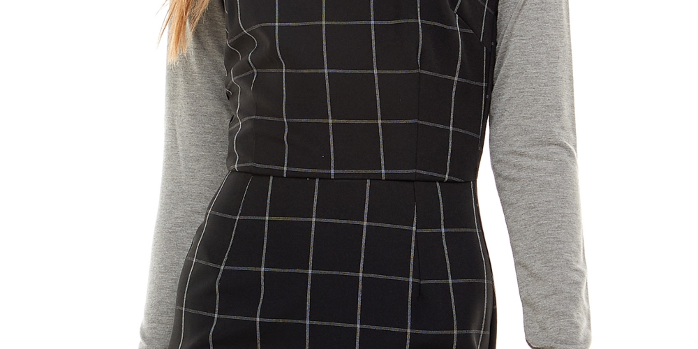 Kingston Junior's Turtleneck Jumper Bodycon Dress   Black Size L