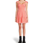 Betsey Johnson Two-Tone Ditsy Cotton Eyelet Bustier Mini Dress Duberry SM (US 4-6)