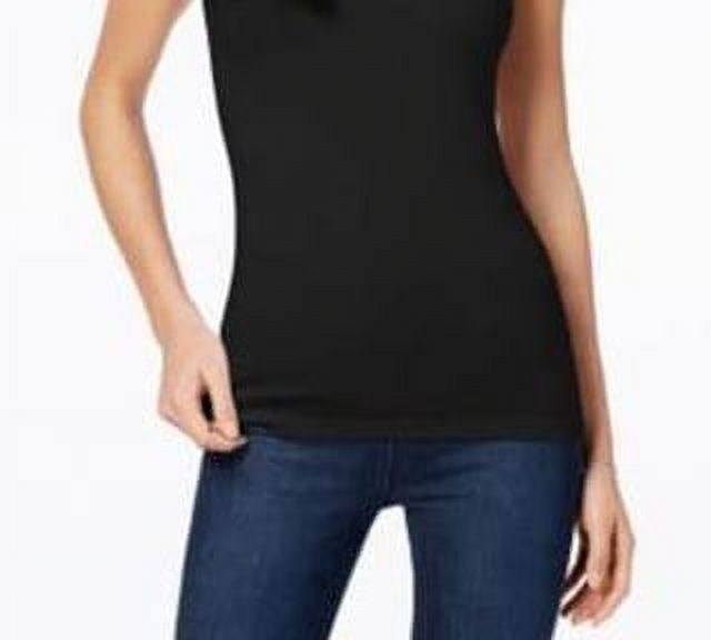 Maison Jules Women's Black Scoop-Neck Tank Size X-Small