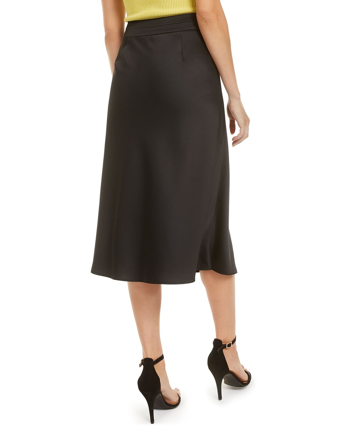 Bar III Women's Satin Slip Skirt Black Size 2
