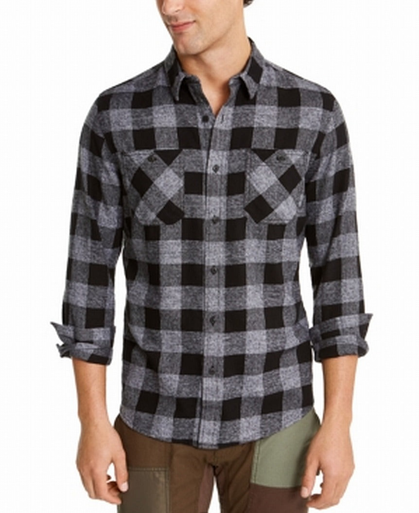 American Rag Men's Austin Check Shirt Black Size Small
