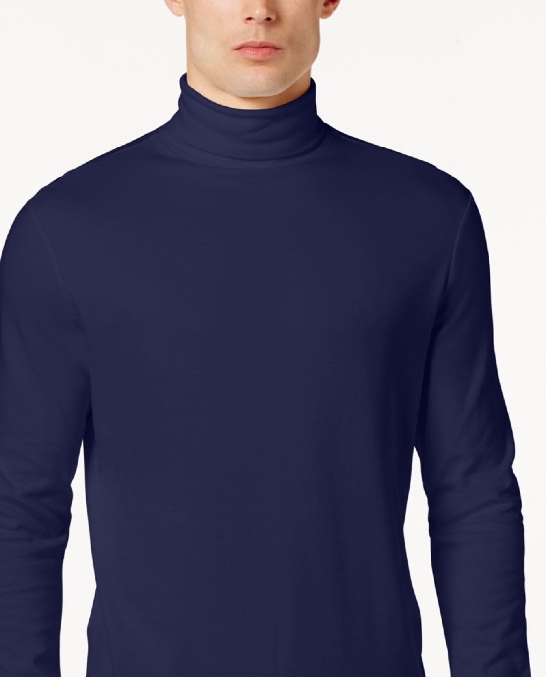 Club Room Men's Solid Turtleneck Shirt Blue Size Medium