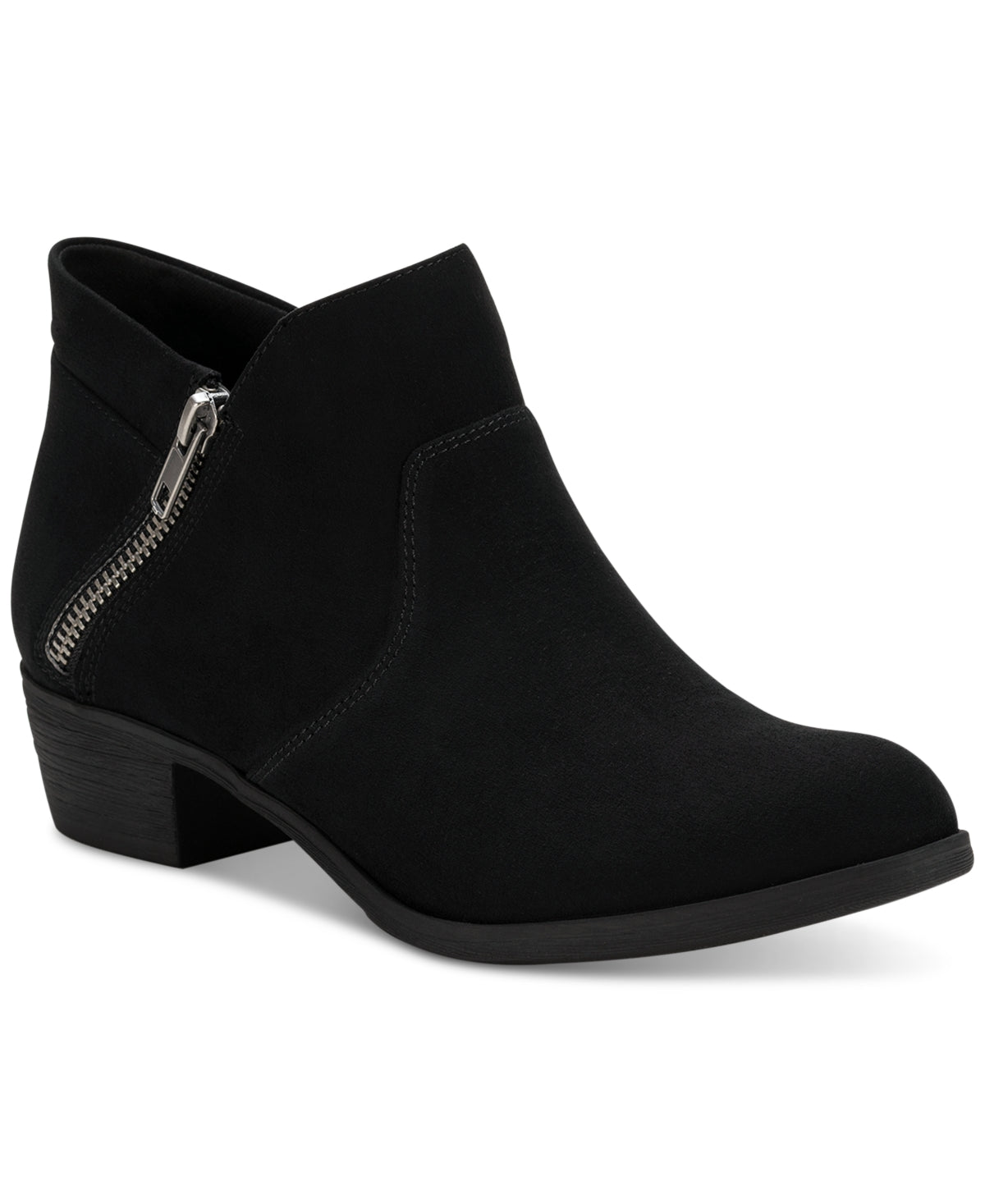 Sun + Stone Women's Abby Double Zip Booties Shoes Black Size 8 M