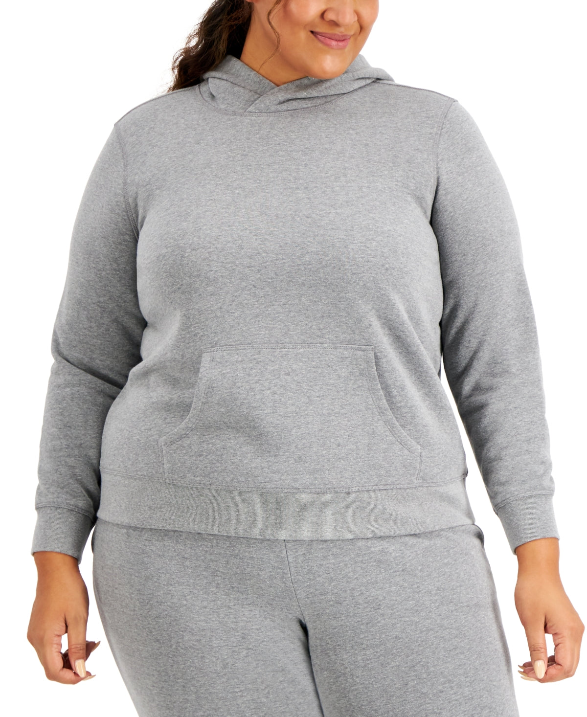 ID Ideology Women's Plus Pullover Hoodie Gray Size 2X