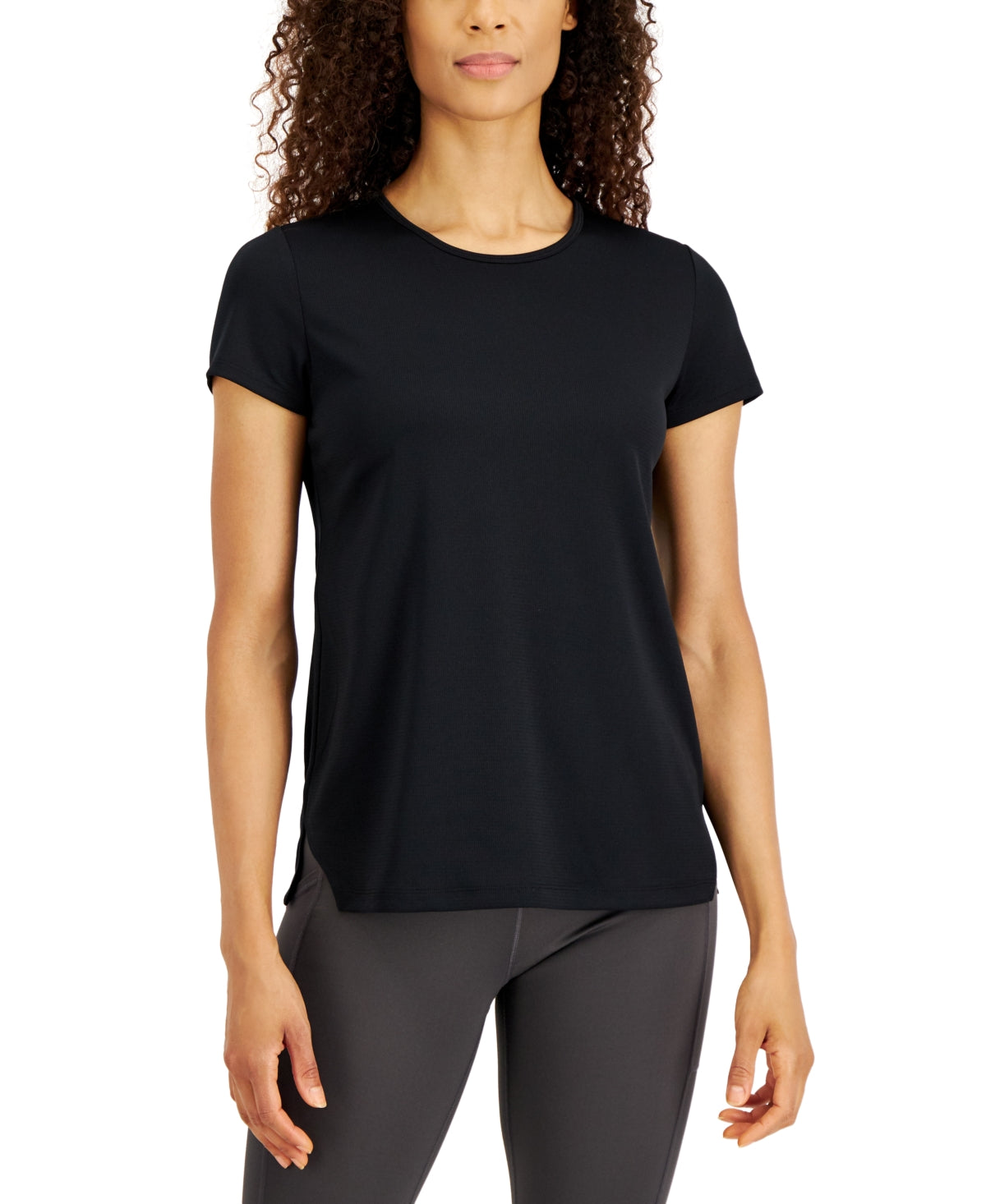 ID Ideology Women's Mesh T-Shirt Black Size Medium