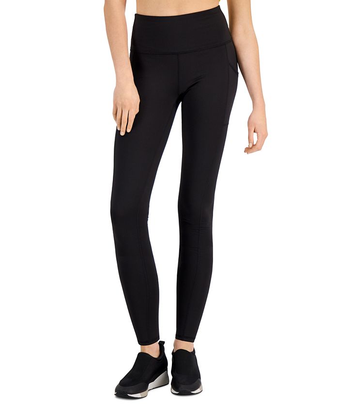 ID Ideology Women's Compression Pocket Full Length Leggings Black Size Large