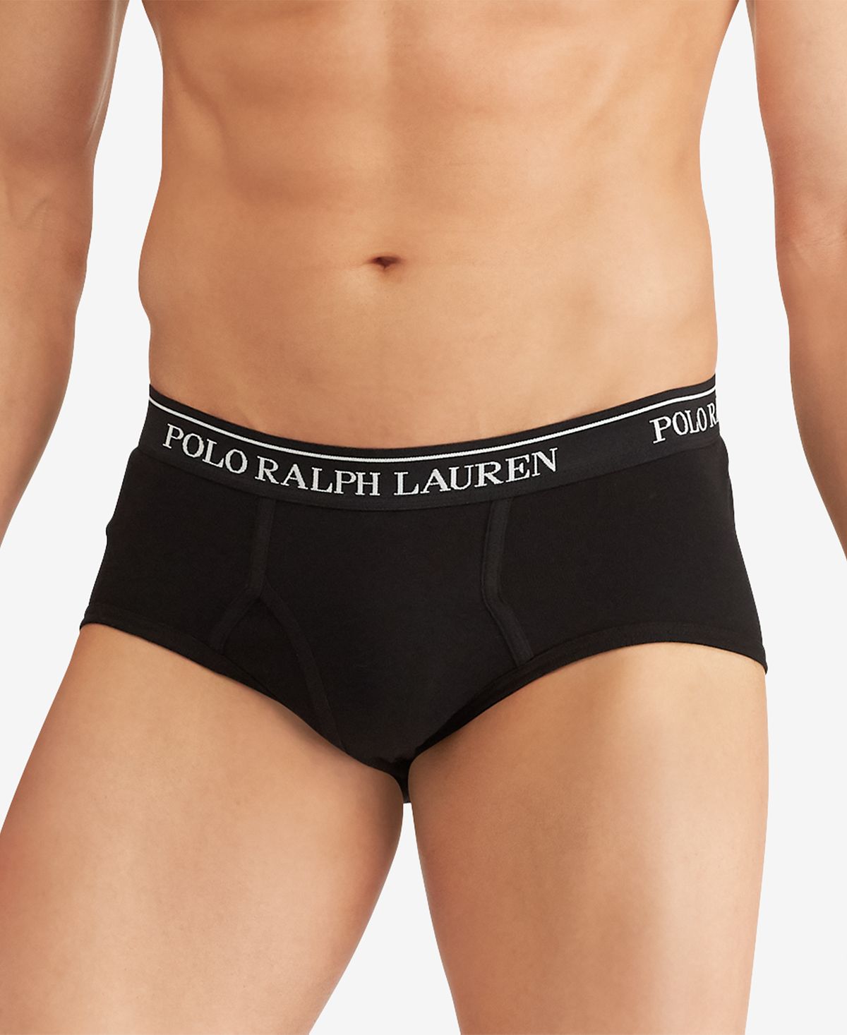 Polo Ralph Lauren Men's 4 Pack Low Rise Cotton Briefs Black Size Small