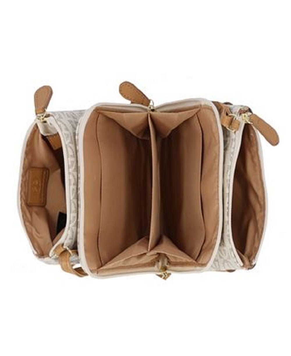 Giani Bernini Women's Two Tone Dasher Signature Crossbody Bag Brown Size Regular