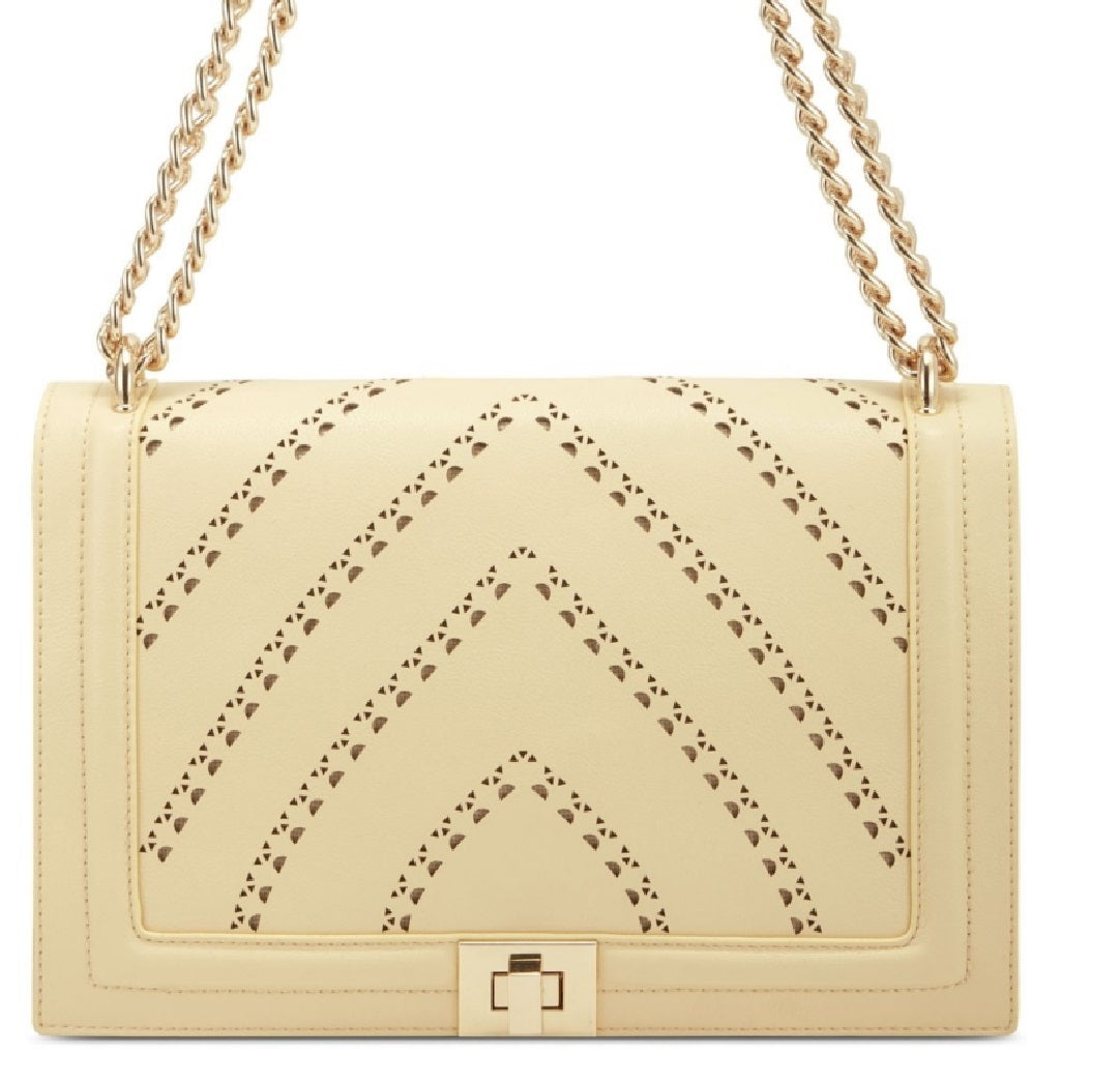 INC International Concepts Women's Ajae Chevron Crossbody Yellow Size Regular