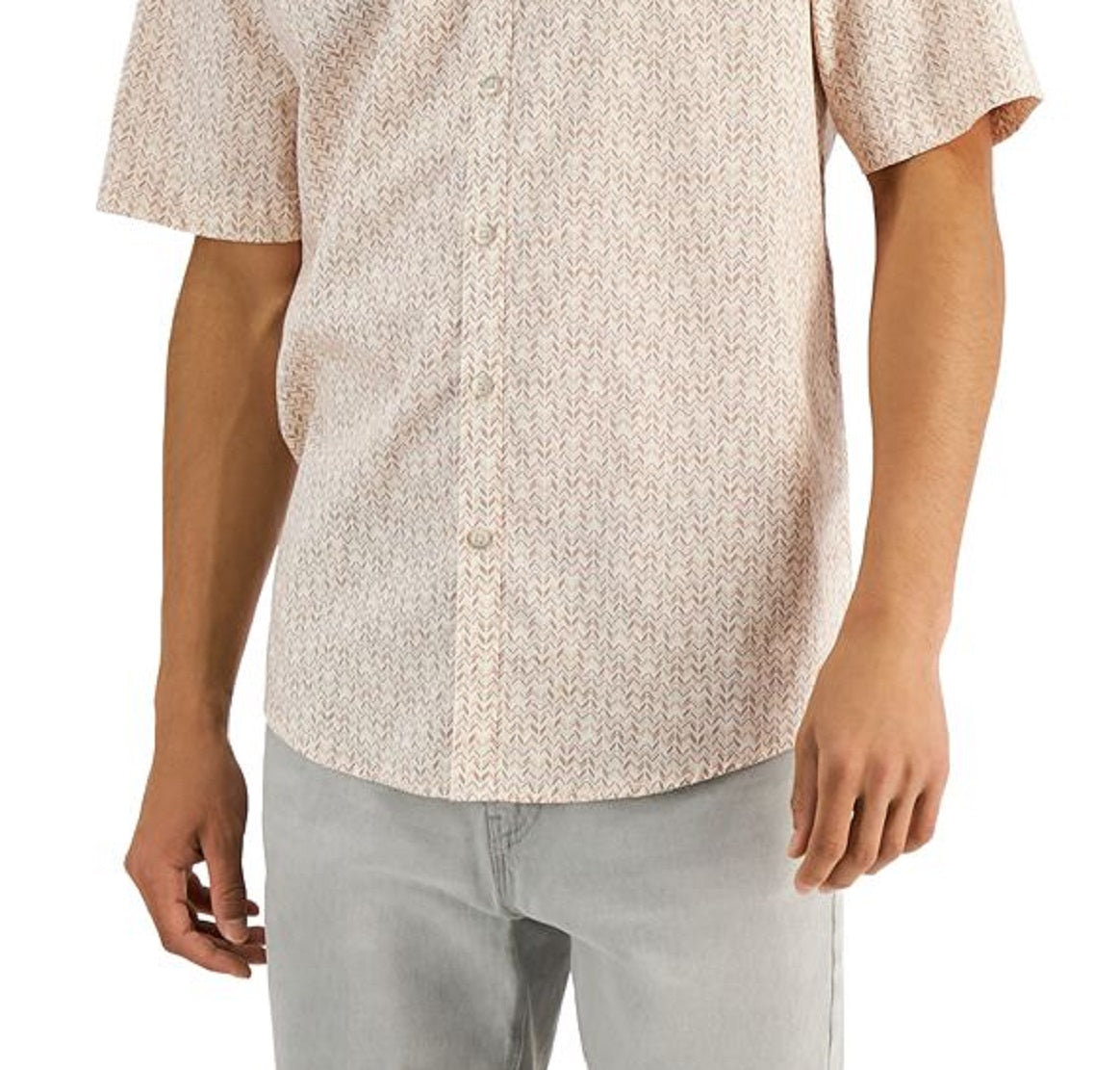 Alfani Men's Geometric PrinT-Shirt White Size Medium