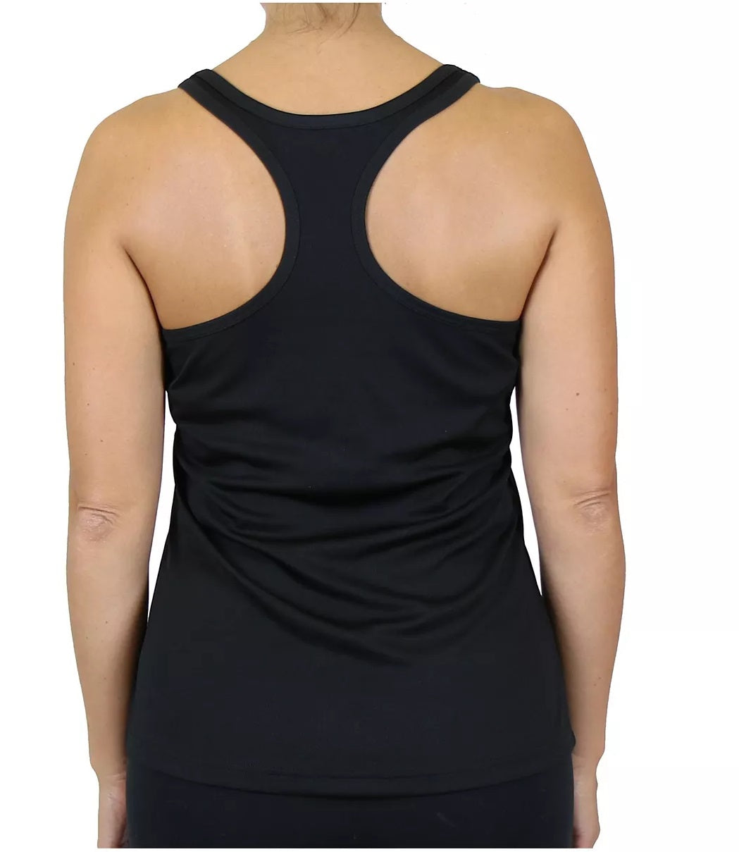 Galaxy By Harvic Women's Moisture Wicking Racerback Tanks Black Size XX-Large NO CUP