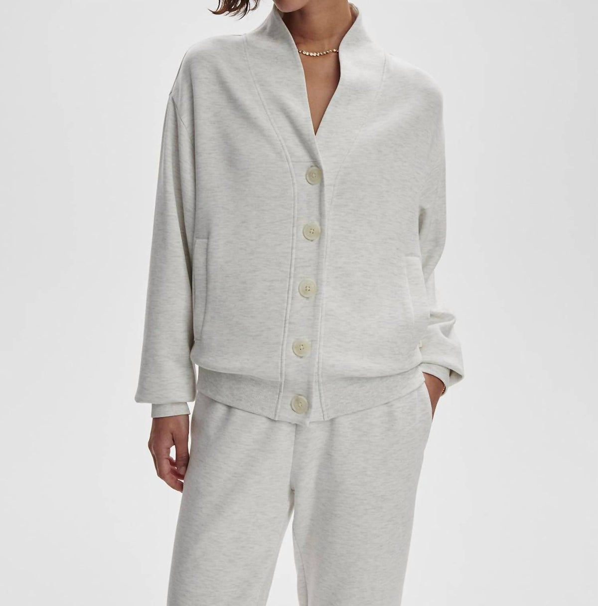 Varley - Celeste Button Through Sweatshirt