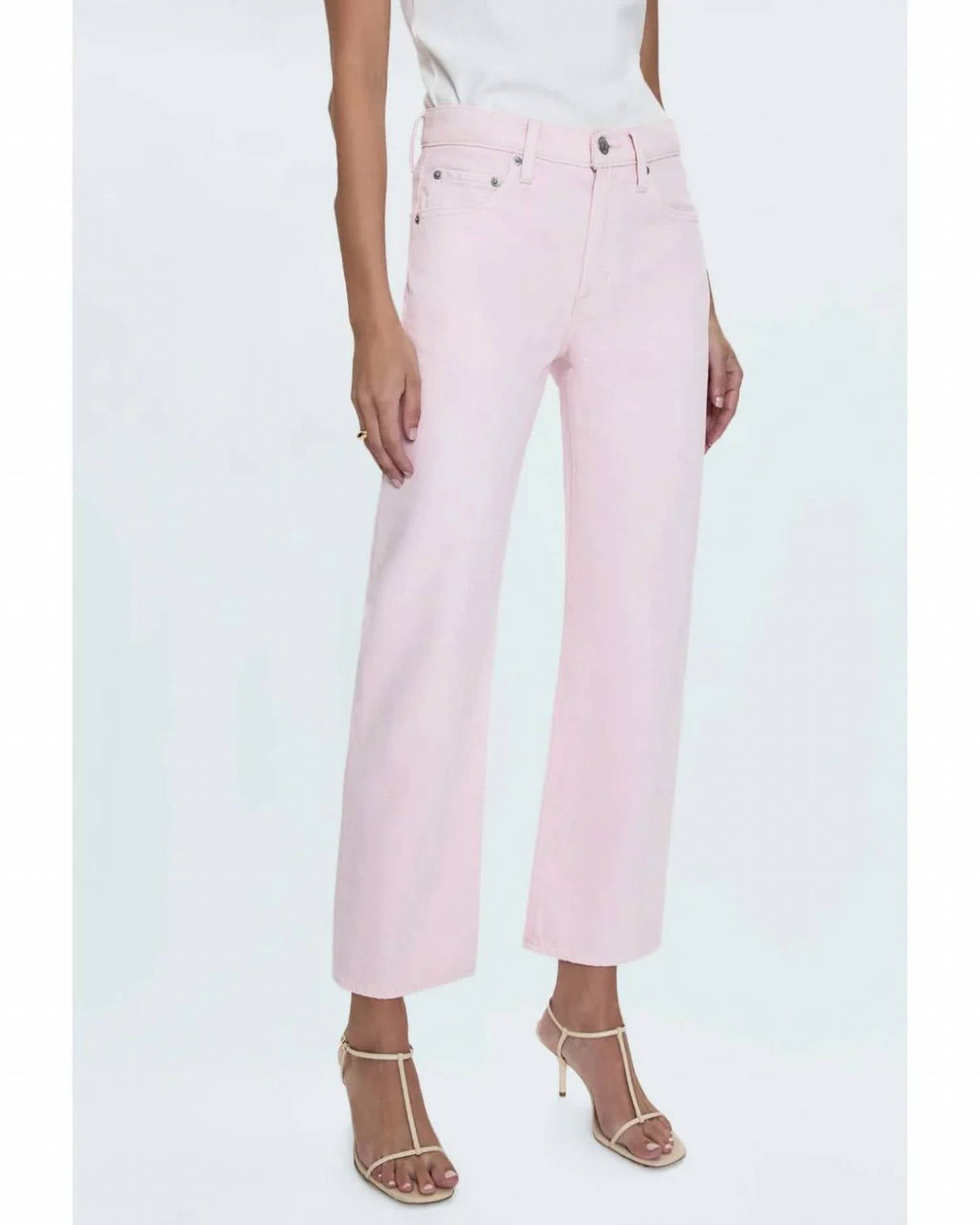 Pistola - Lexi Mid Rise Bowed Straight Jeans