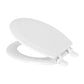 J&V Textiles Round Wooden Toilet Seat With Beveled Edge