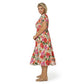 Leota Women's Tiered Ruffle Michelle Dress Red Size 2X