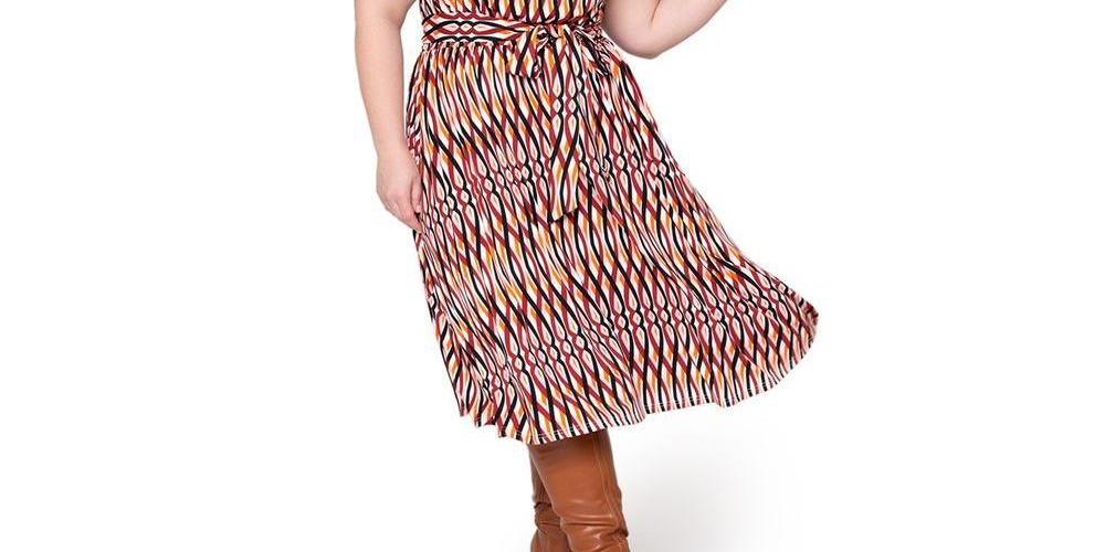 Leota Women's Mindy Dress Red Size 2X