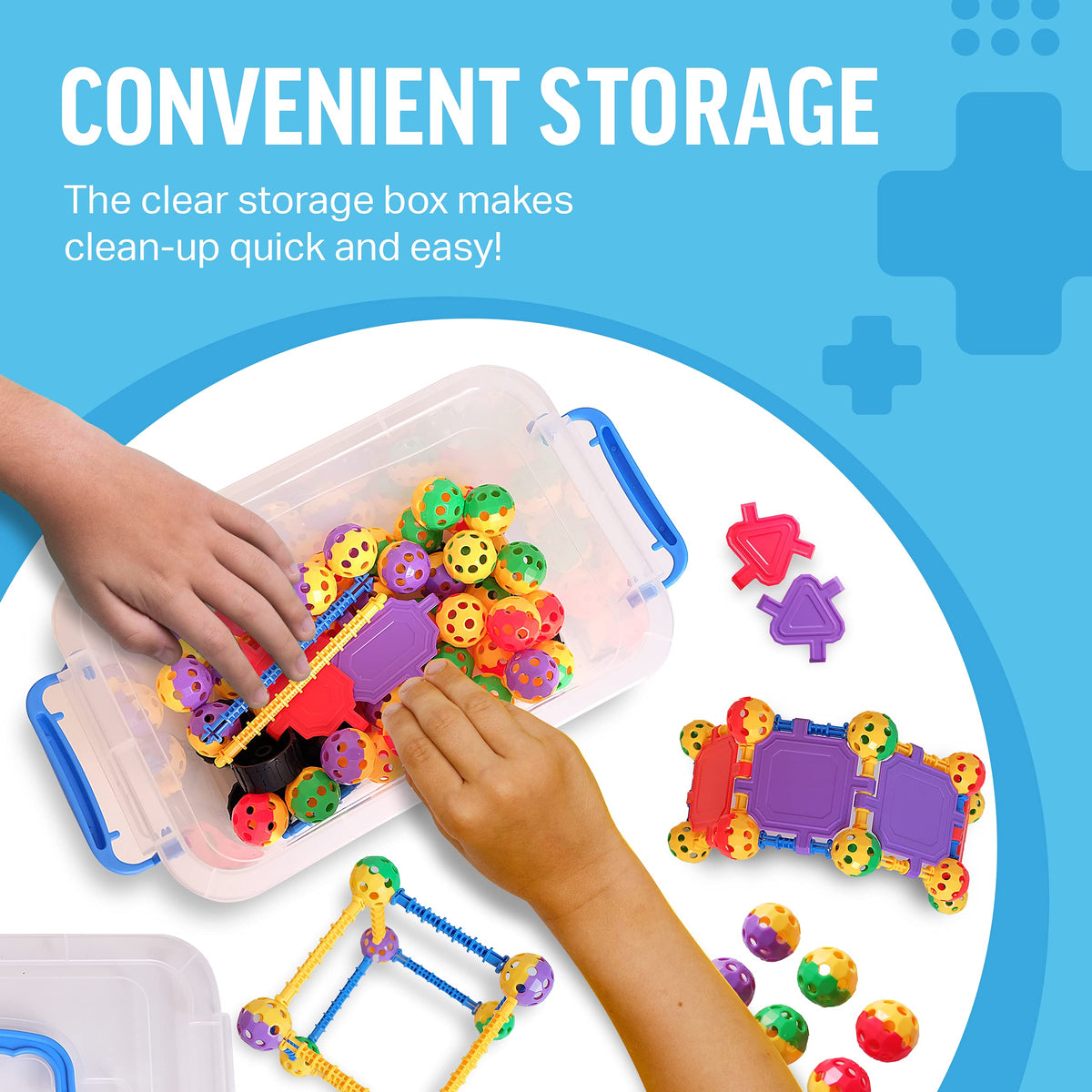 Educational Building Blocks Kit - 176 Pieces  (Ages 4-8)