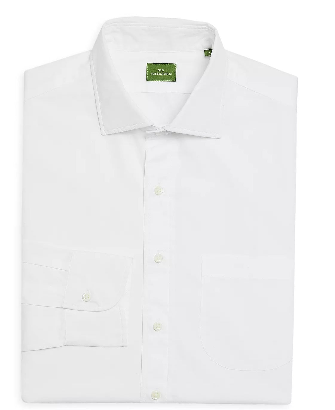 Sid Mashburn Men's End On End Stripe Regular Fit Dress Shirt White Size 16.5X34