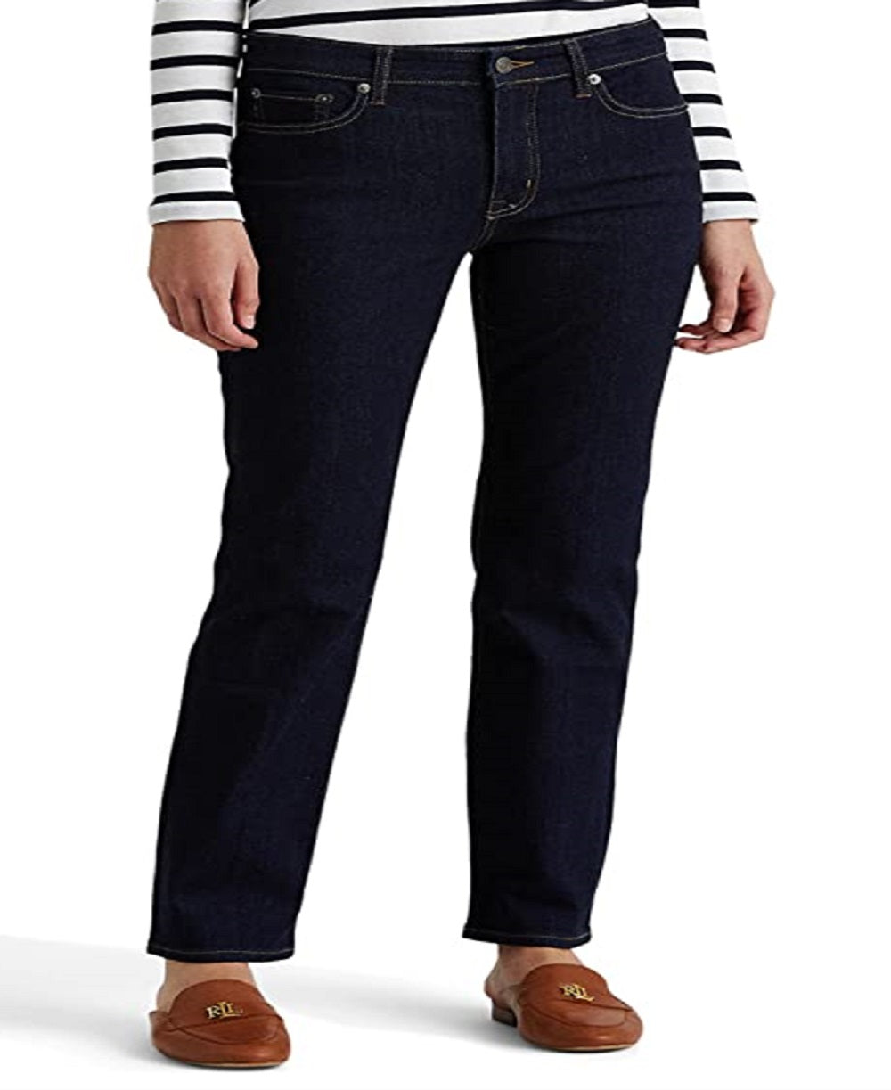 Ralph Lauren Women's Mid Rise Straight Jeans Blue Size 4