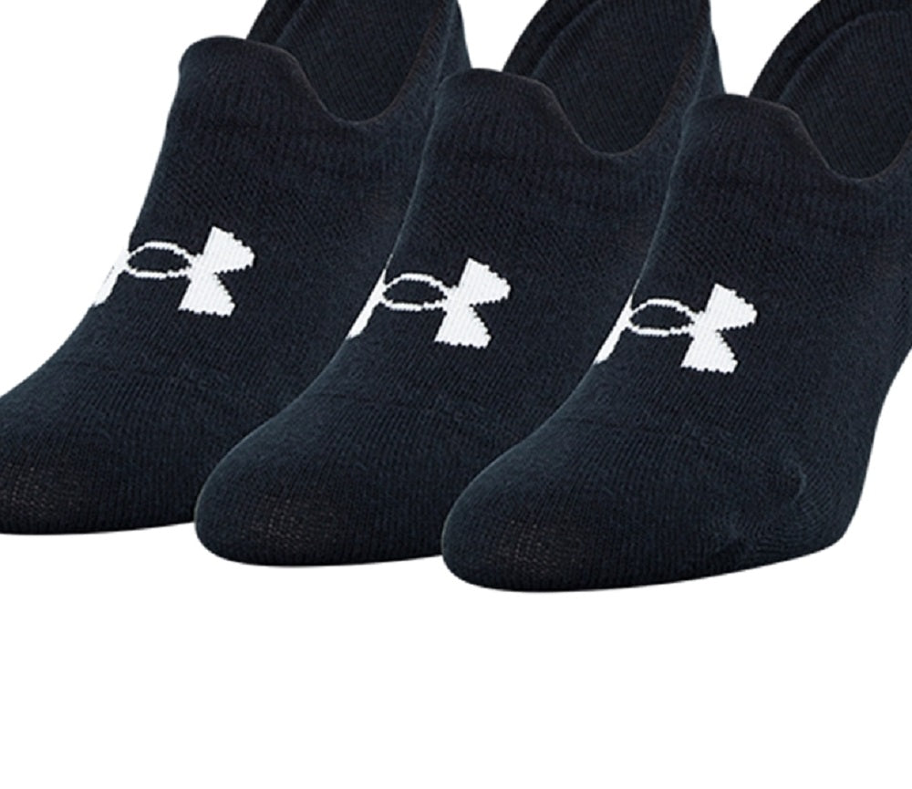 Under Armour Men's Essential Ultra Low Tab 3 Pairs Socks Black Size 6-9