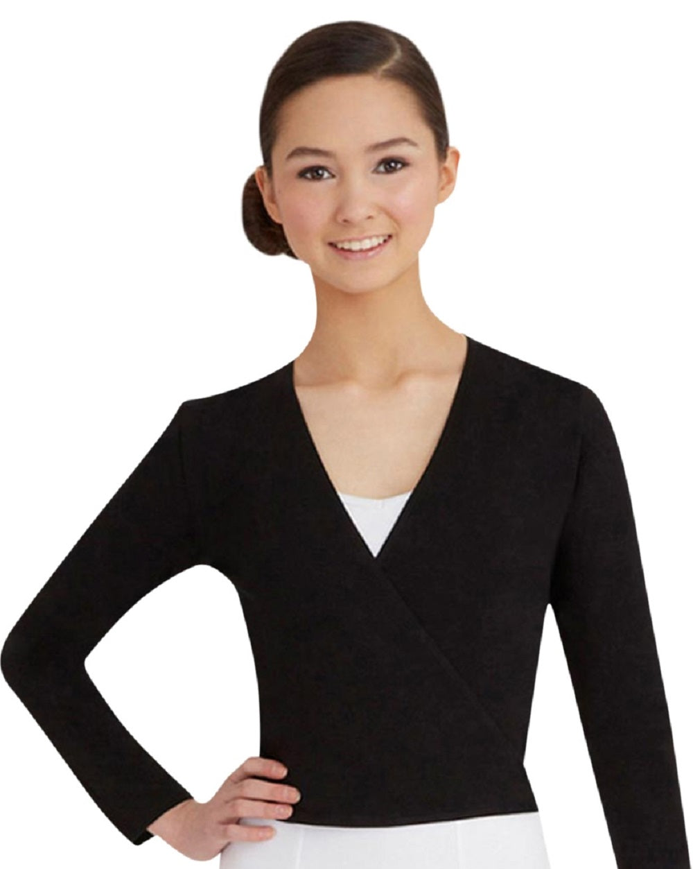 Capezio Women's Wrap Top Black Size X-Large