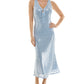 Katia Rae Juniors Sequin Plunge Neck Midi Dress Sky