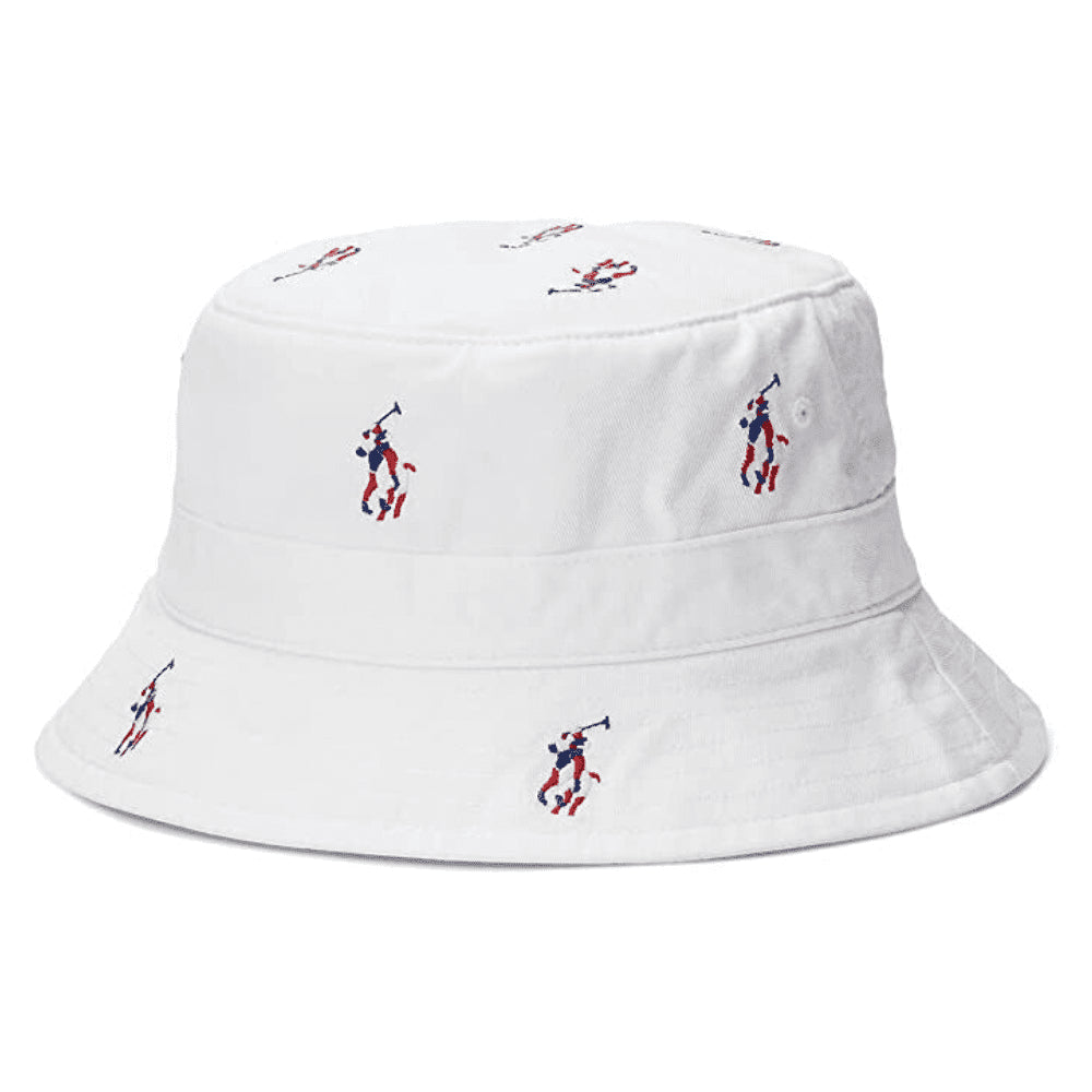 Polo Ralph Lauren Men's Signature Pony Bucket Hat White Size Small