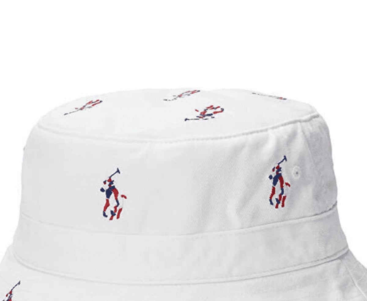 Polo Ralph Lauren Men's Signature Pony Bucket Hat White Size Small