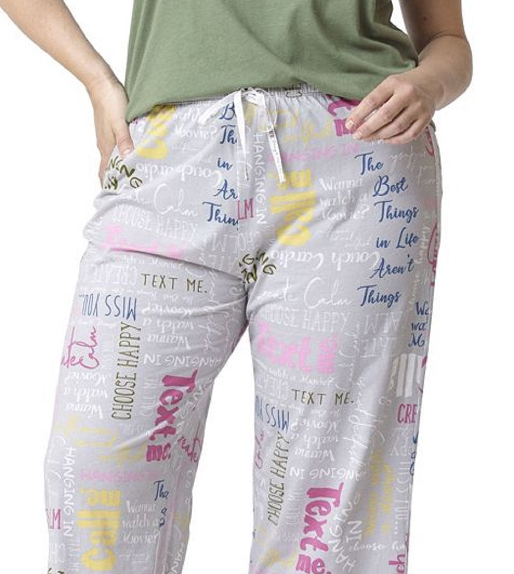 HUE Women's Caring Note Modern Classic Capris Gray Size 3X