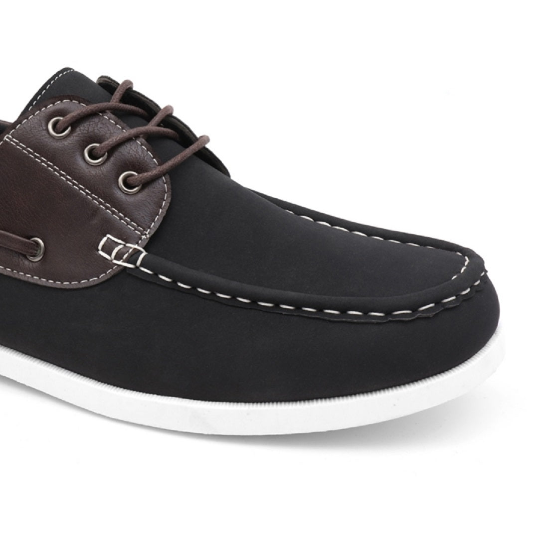 Akademiks Men's Marina Lace Up Boat Shoes Black Size 12 M