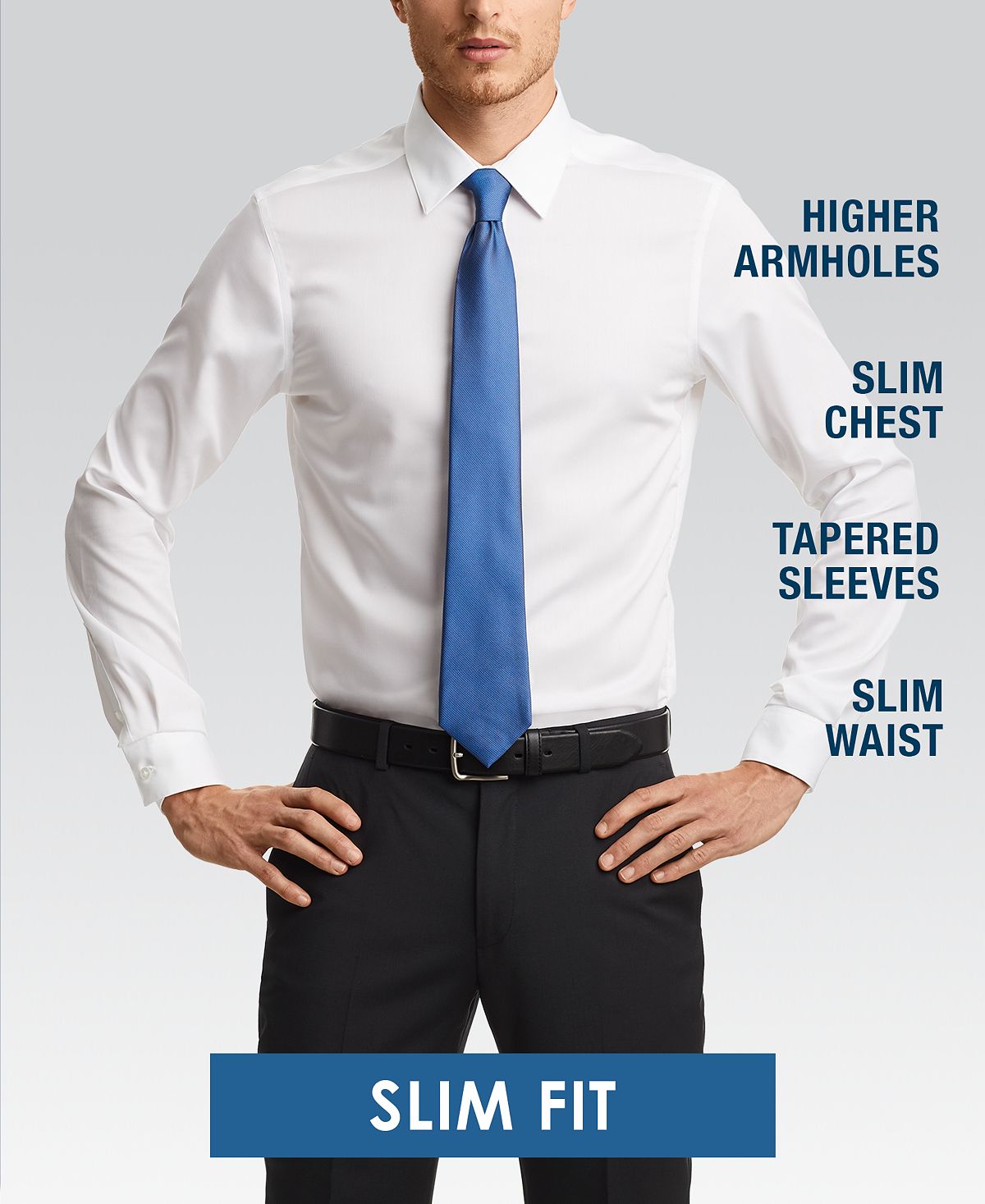 Society Of Threads Men's Slim Fit Performance Stretch Solid Dress Shirt White Size Small