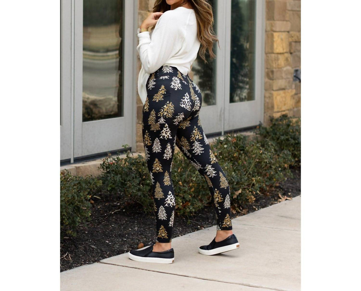 Julia Rose - Leopard Christmas Tree Leggings