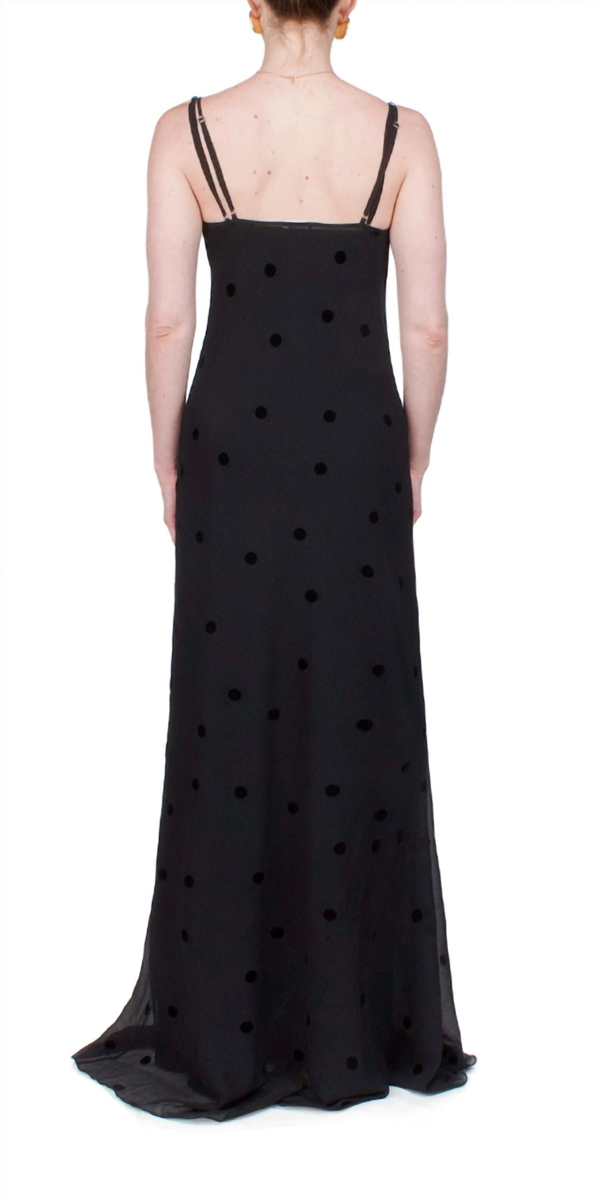 Anna October - Women's Coletta Sheer Polka Dot Maxi Dress