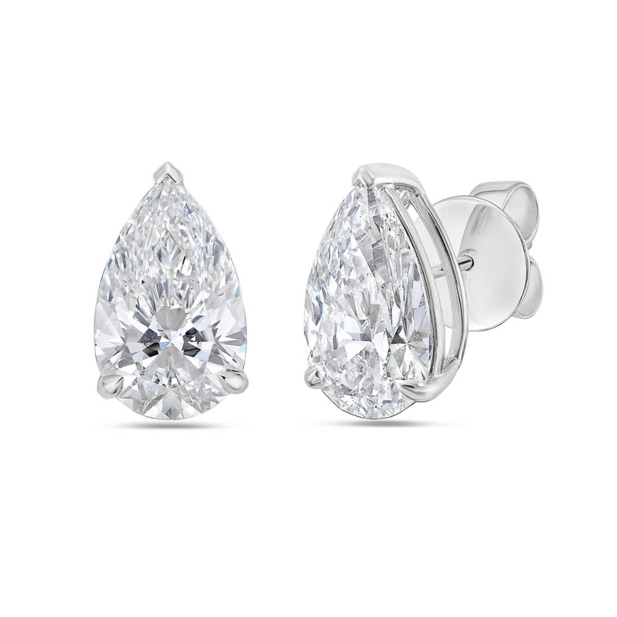 Diana M Jewels - 1.00 Ct Lab Grown Pear Cut Stud Earrings