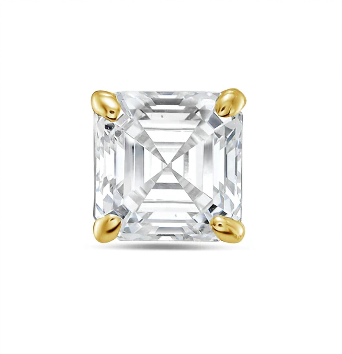 Diana M Jewels - 5.00 Cts Lab Grown Asscher Cut Stud Earrings