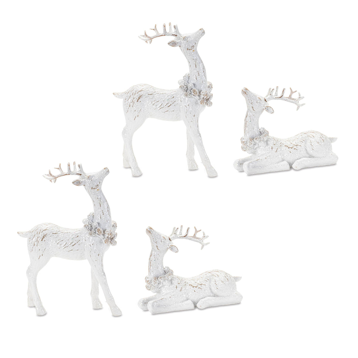 Winter Deer Figurine (Set of 4)