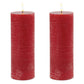 FIA Wick Red Pillar Candle (Set - 2)