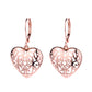 14K Gold and Sterling Silver Filigree Heart Earring