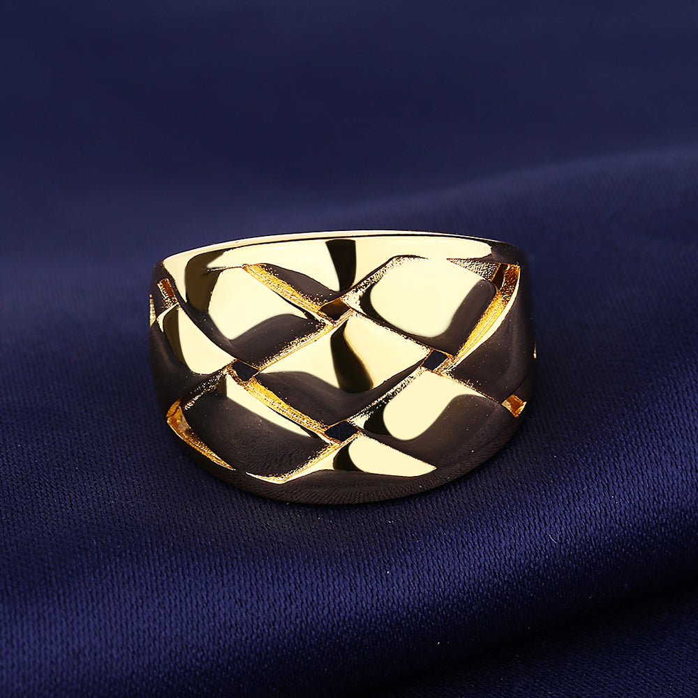14K Gold Criss Cross Ring