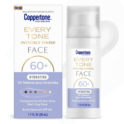 Coppertone Hydrating Every Tone Face SPF 60+ 1.7 fl oz - Imperfect Box
