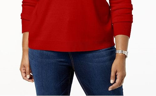 Karen Scott Women's Turtleneck Luxsoft Sweater Red Size 3X