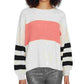 Sanctuary Women's Playful Striped Sweater Pink Size Large