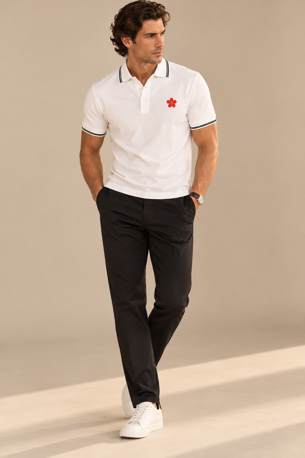 Happy Polo Shirt - White