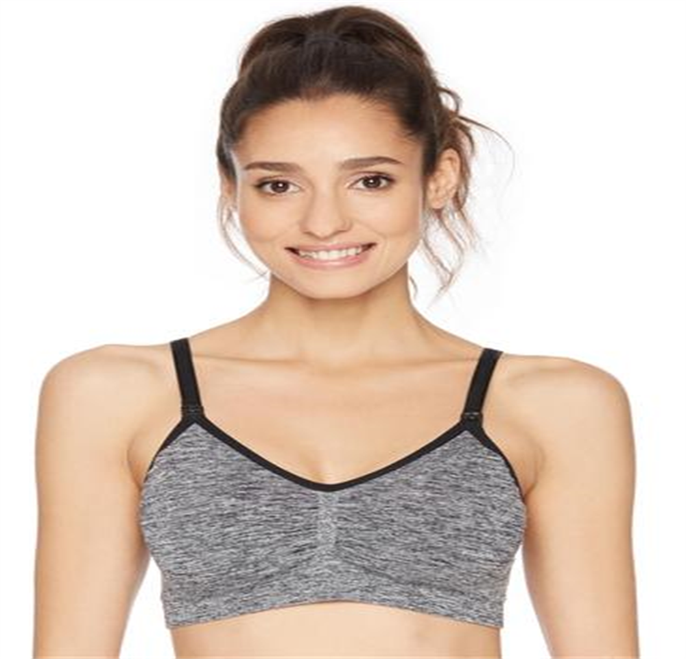 Motherhood Maternity Seamless Full-Coverage Clip-Down Nursing Bra Black Size L